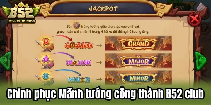 Luật chơi của Mãnh tướng công thành B52 club như thế nào?