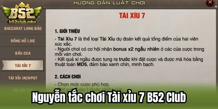 Vài nét khái quát về Tài xỉu 7 B52 Club