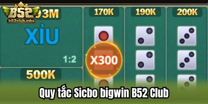 Tổng hợp quy định cần nhớ khi chơi sicbo bigwin B52 Club 
