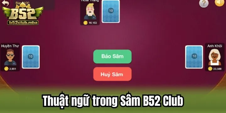 Thuật ngữ được biết đến trong Sâm B52 Club